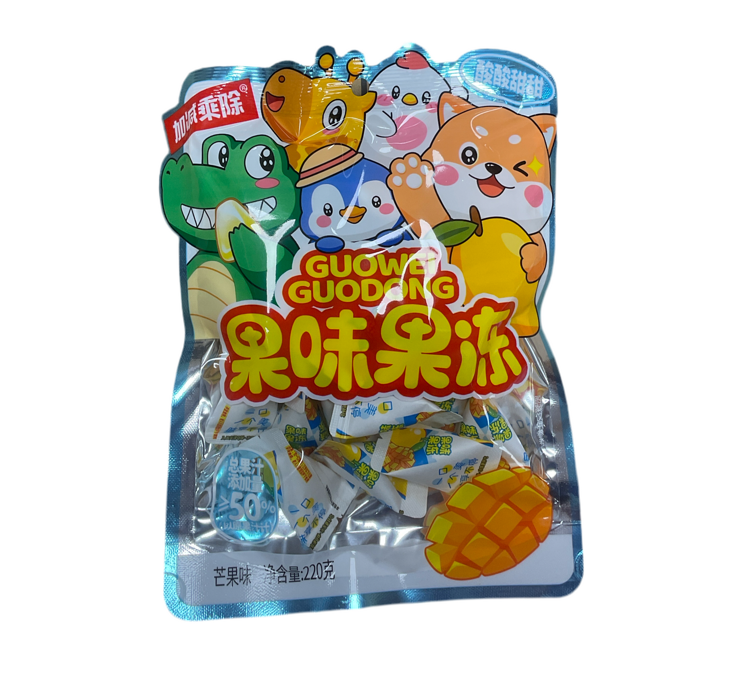 Gelatine al gusto mango