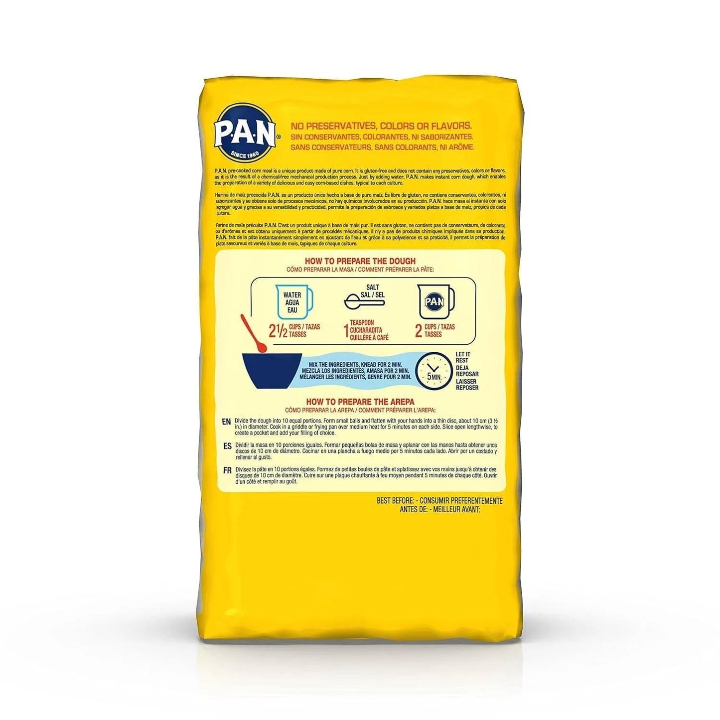 P.a.n Pre-Cooked White Corn Meal