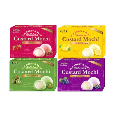 Mochi al frutti con crema pasticciera