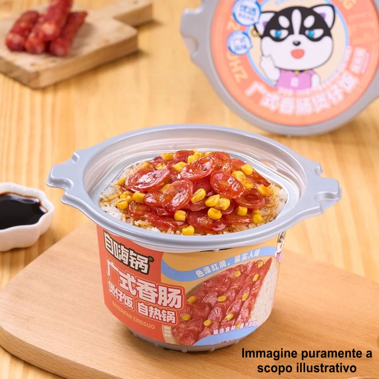 Riso Autoriscaldante con salsiccia cantonese