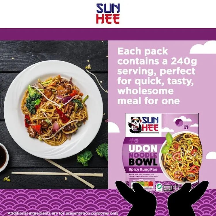 Sun Hee Udon Noodle Bowl Sapore Kung Pao 240g
