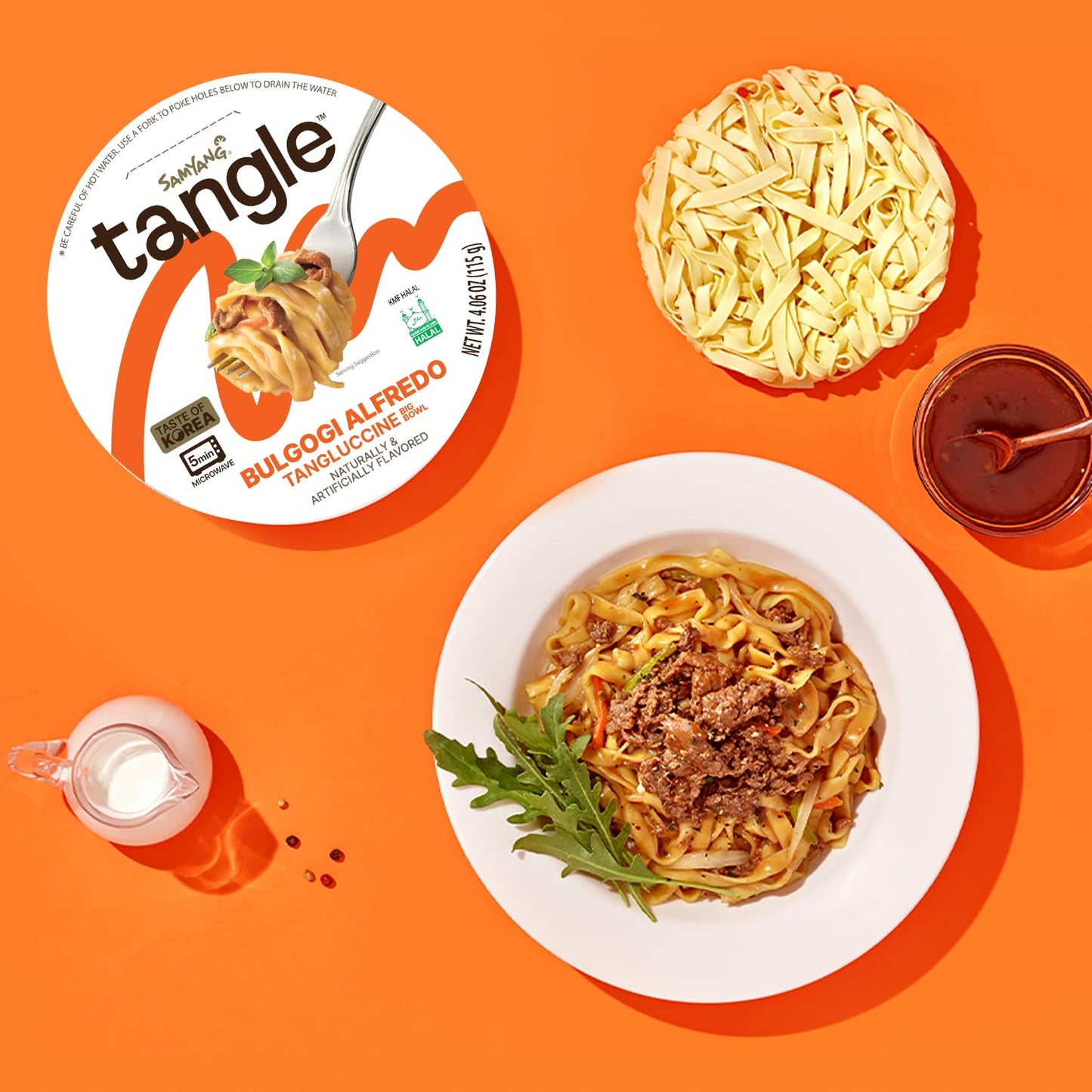 Tangle tagliatelle alfredo korean BBQ 4pz