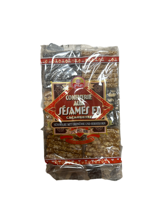 Snack dolce con arachidi e sesamo