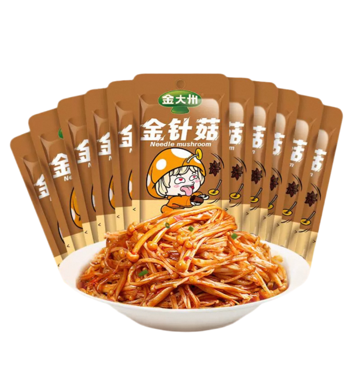 Funghi Enoki alle Cinque Spezie