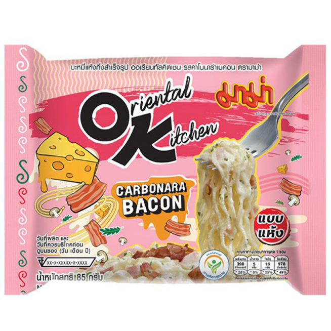 OK Mama Noodles Carbonara Bacon