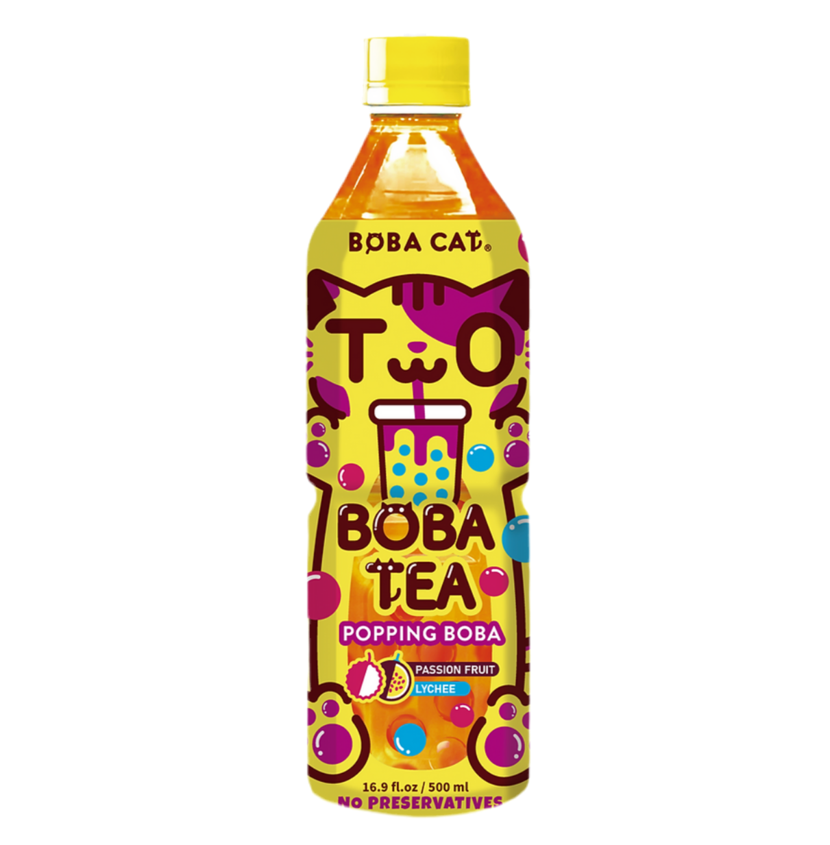 BocaCat Boba Tea al Passion Fruit e Lychee