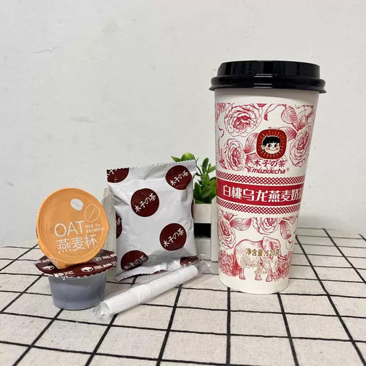 Bubble tea al oolong e pesca + sorpresa