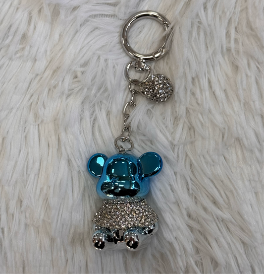 Portachiavi Teddy Sfumature  Blu/Argento