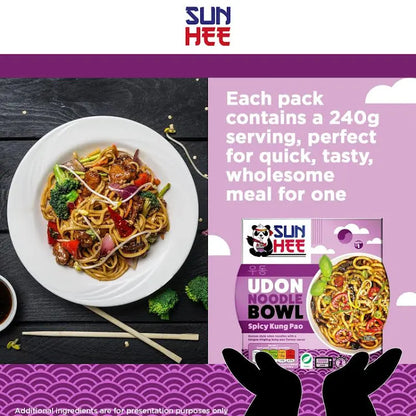 Sun Hee Udon Noodle Bowl Sapore Kung Pao 240g