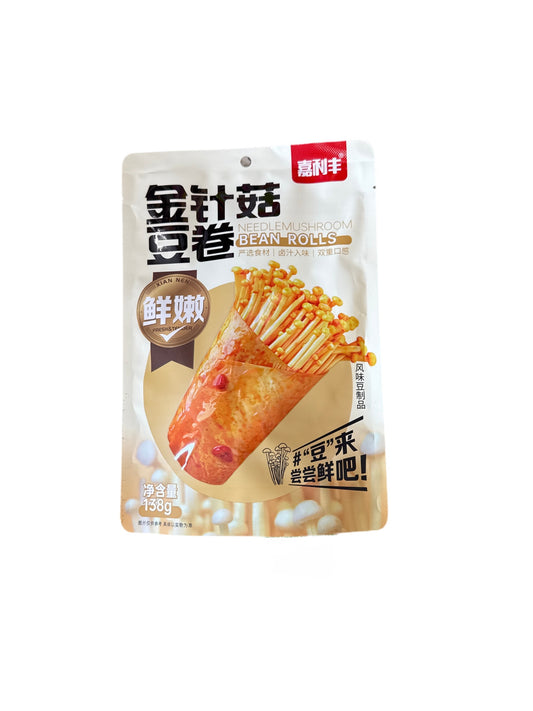 Rotolo di Tofu con funghi enoki