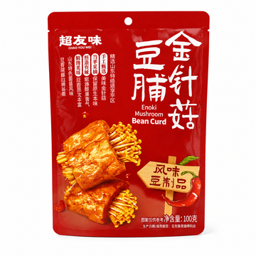 Snack di Tofu e Funghi enoki Piccanti 100g