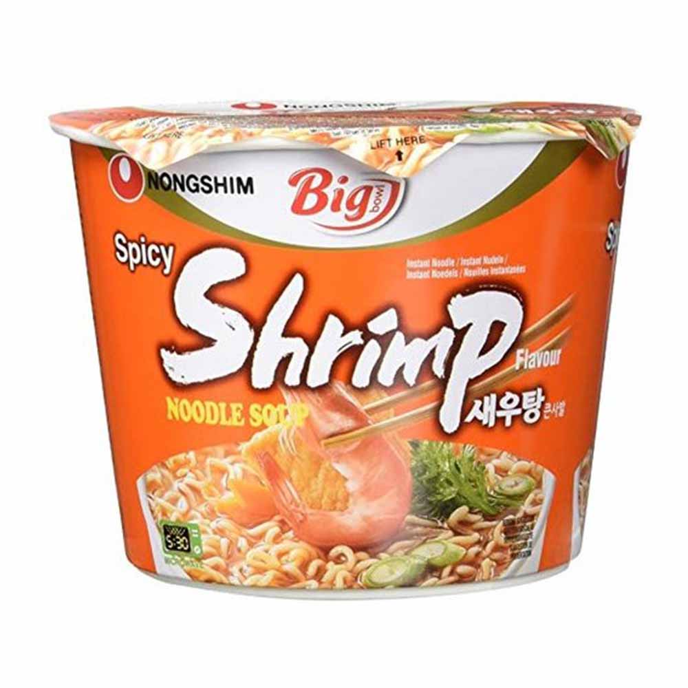 Nongshim Cup Noodle Soup ai Gamberi Piccante