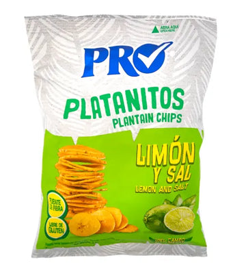 PRO PLATANITOS LIMONE E SALE – CHIPS DI BANANA PLANTAIN AL LIMONE E SALE 70,9G