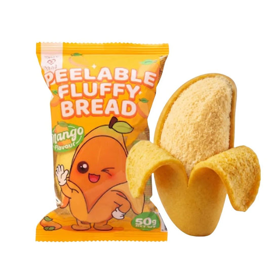 pane sbucciabile a forma e al gusto di mango da 50g