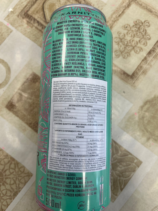 Monster Energy Ultra Vice Guava,500ml